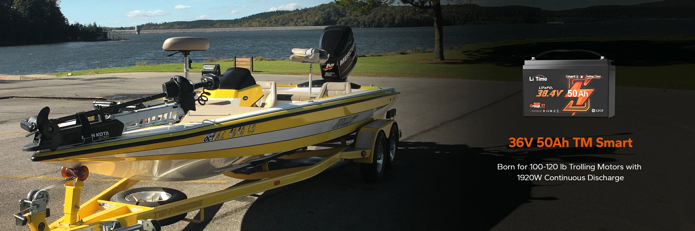 litime lithium ion trolling motor battery best seller-36v 50ah smart for 100-120lb trolling motors