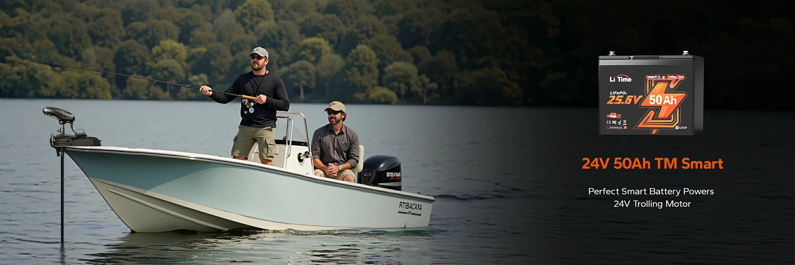litime lithium deep cycle trolling motor battery best seller-24v 50ah tm smart with bluetooth