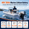 litime 48v 30ah marine battery delivers 48v power for 3KW-class electric outboards