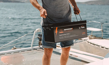 litime customer feedback of a man carrying the battery showing its lightweight feature