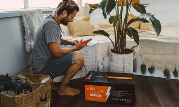 customer in a room with LiTime 12v 400ah lifepo4 battery, showcasing satisfaction LiTime customer feedback