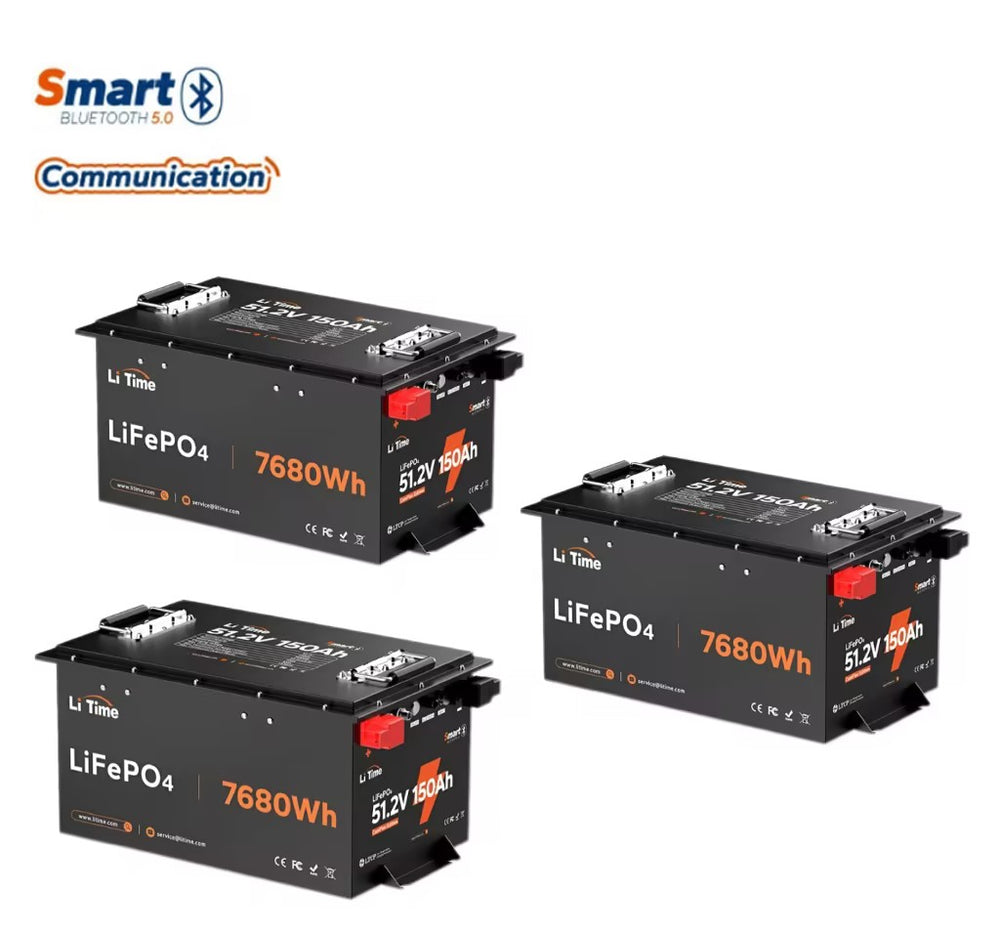litime 48V 150Ah solar Lithium Battery 3 pack