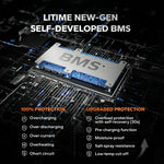 advanced bms of litime 16v  deep cycle lithium fish finder battery: 100% protection against overcharging, overheating, and more