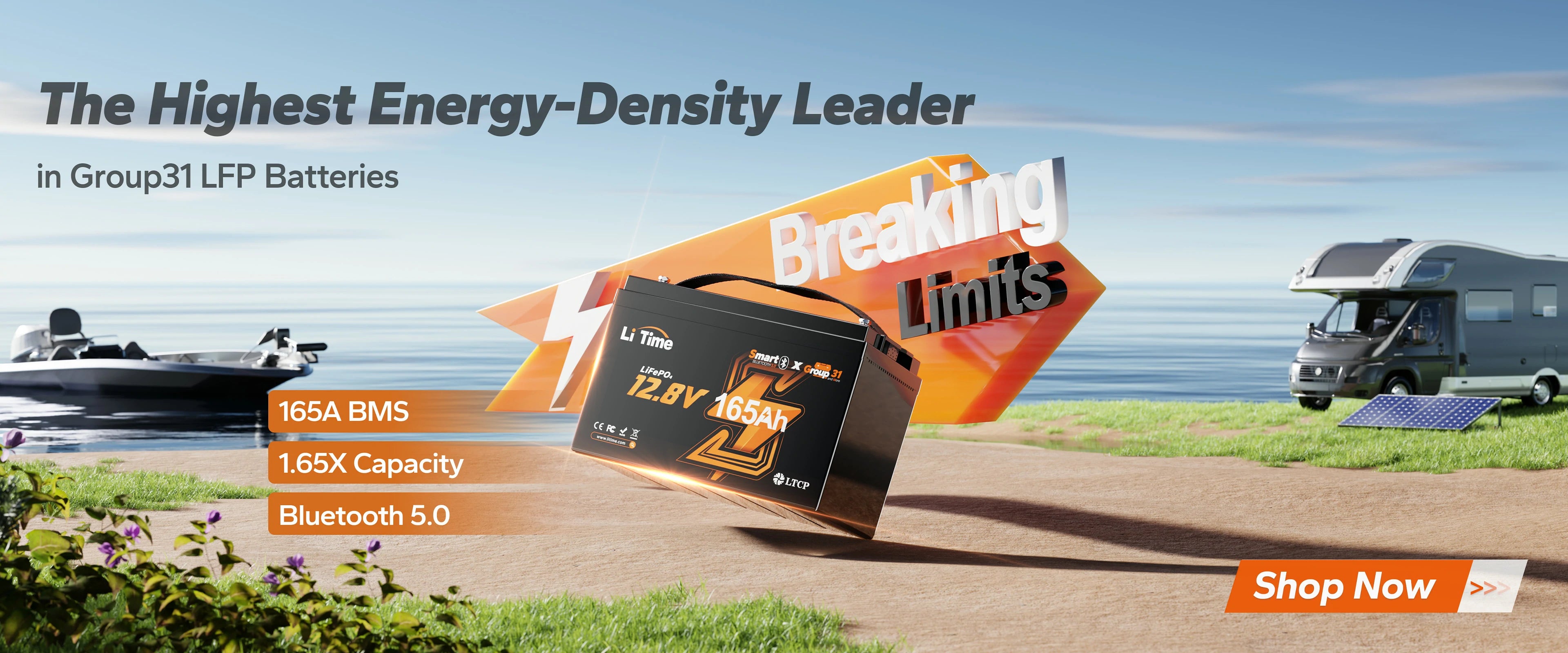 litime 12v 165ah lithium battery for RV