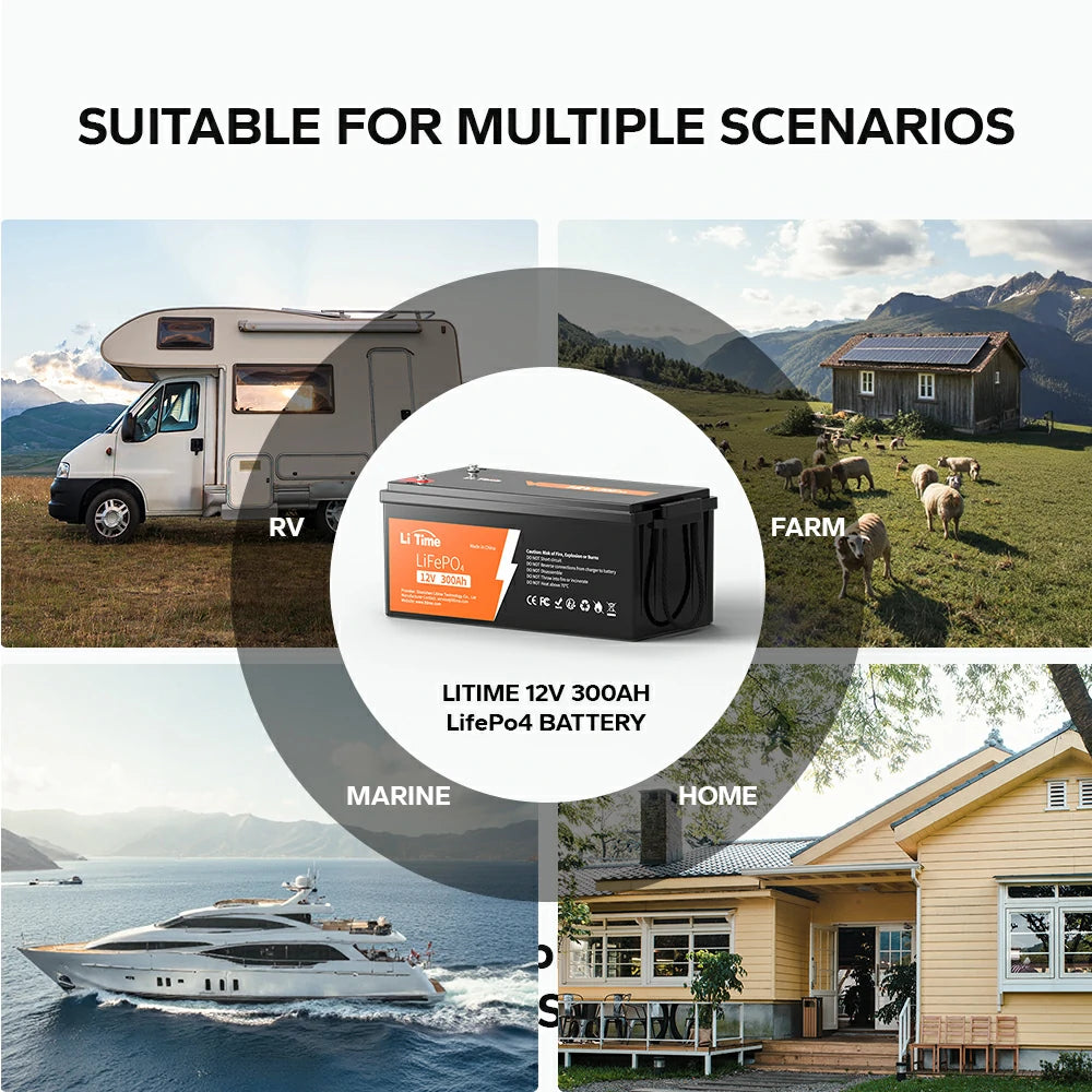 LiTime 12V 300Ah LiFePO4 Lithium Battery LiTime 12V 300Ah LiFePO4 Lithium Battery