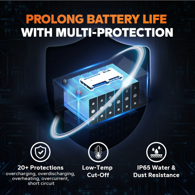 protections information of litime 36 volt 100ah lithium trollling motor battery