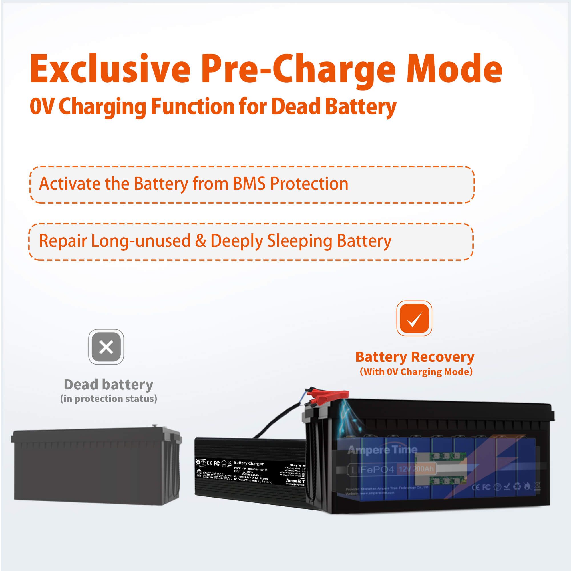 Ampere Time Stable Voltage 14.6V 20A Lithium Iron Phosphate Battery Charger Ampere Time