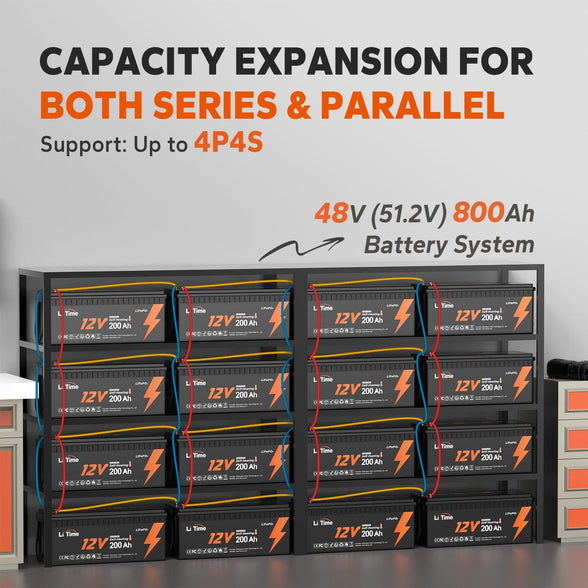 ✅Like New✅LiTime 12V 200Ah Self-Heating LiFePO4 Lithium Battery - LiTime