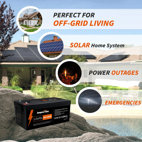 ✅Like New✅ Ampere Time 48V(51.2V) 100Ah, 5120Wh Lithium LiFePO4 Battery with 4000+ Discharge Cycles & Built in 100A BMS https://www.litime.com/products/litime-48v-100ah-server-rack-lifepo4-battery